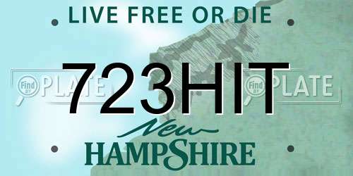 723HIT New Hampshire License Plate