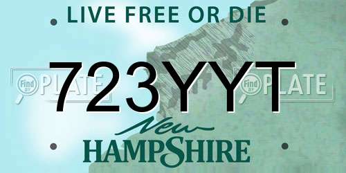 723YYT New Hampshire License Plate
