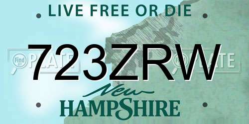 723ZRW New Hampshire License Plate