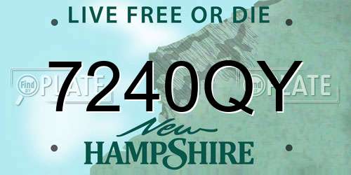 7240QY New Hampshire License Plate