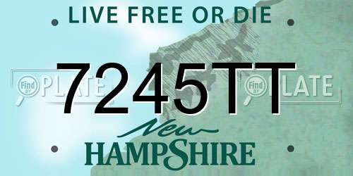 7245TT New Hampshire License Plate