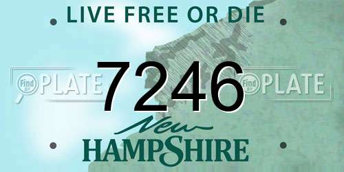 7246 New Hampshire License Plate