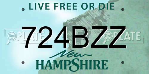 724BZZ New Hampshire License Plate