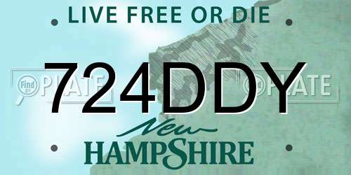 724DDY New Hampshire License Plate