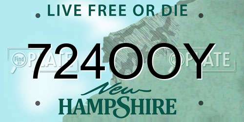 724OOY New Hampshire License Plate