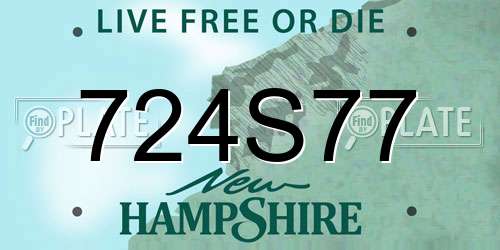 724S77 New Hampshire License Plate