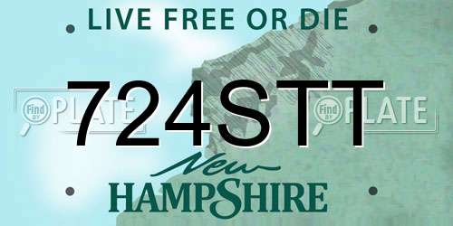 724STT New Hampshire License Plate