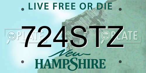 724STZ New Hampshire License Plate