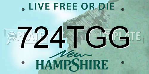 724TGG New Hampshire License Plate