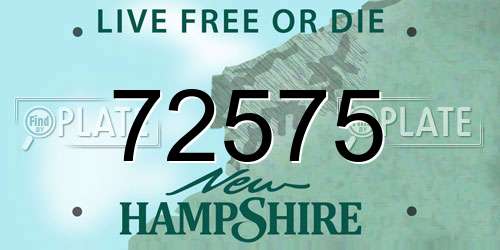 72575 New Hampshire License Plate