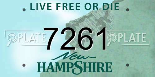7261 New Hampshire License Plate