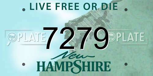 7279 New Hampshire License Plate