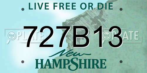 727B13 New Hampshire License Plate