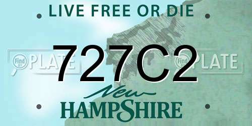 727C2 New Hampshire License Plate