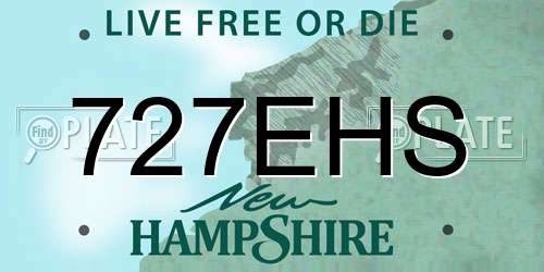727EHS New Hampshire License Plate
