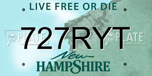 727RYT New Hampshire License Plate