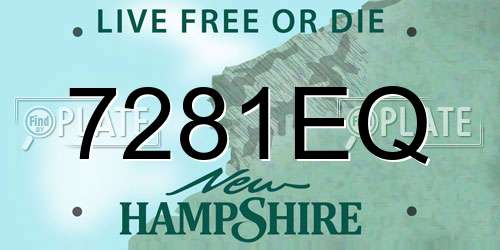 7281EQ New Hampshire License Plate