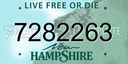 7282263 New Hampshire License Plate