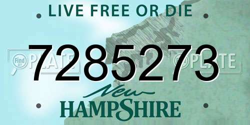 7285273 New Hampshire License Plate