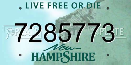 7285773 New Hampshire License Plate