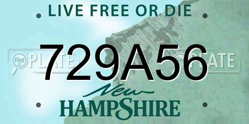729A56 New Hampshire License Plate