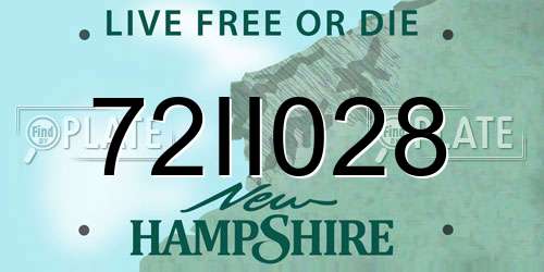 72II028 New Hampshire License Plate