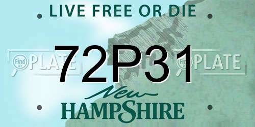 72P31 New Hampshire License Plate