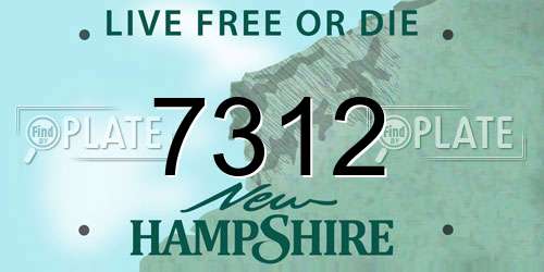 7312 New Hampshire License Plate