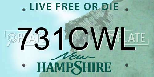 731CWL New Hampshire License Plate