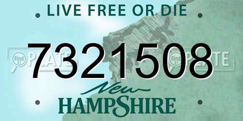 7321508 New Hampshire License Plate
