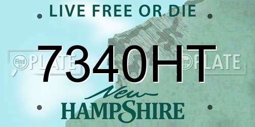 7340HT New Hampshire License Plate