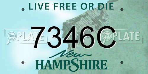 7346C New Hampshire License Plate