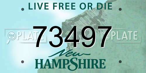 73497 New Hampshire License Plate
