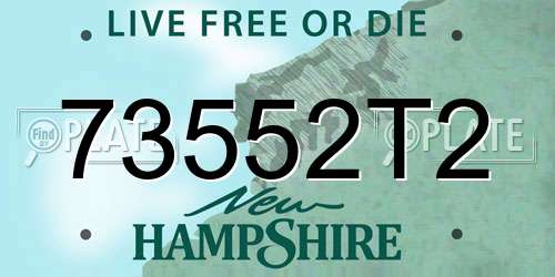 73552T2 New Hampshire License Plate