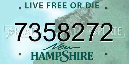 7358272 New Hampshire License Plate