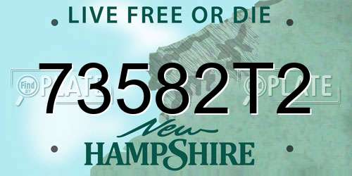 73582T2 New Hampshire License Plate