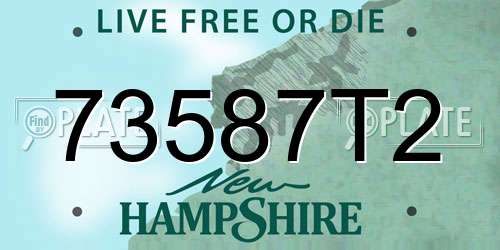 73587T2 New Hampshire License Plate