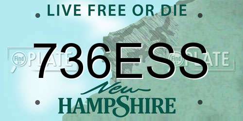 736ESS New Hampshire License Plate