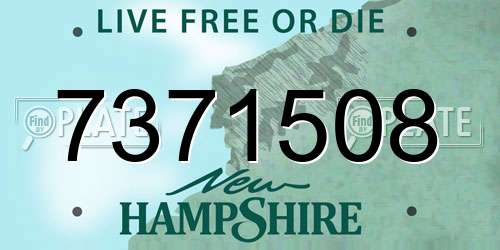 7371508 New Hampshire License Plate