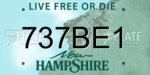 737BE1 New Hampshire License Plate