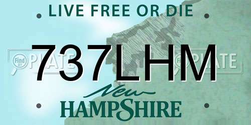 737LHM New Hampshire License Plate