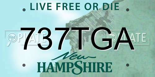737TGA New Hampshire License Plate