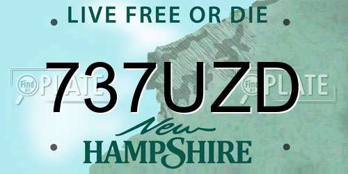 737UZD New Hampshire License Plate