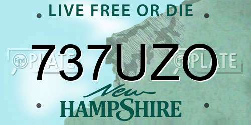 737UZO New Hampshire License Plate