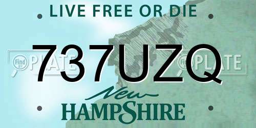 737UZQ New Hampshire License Plate