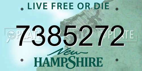 7385272 New Hampshire License Plate