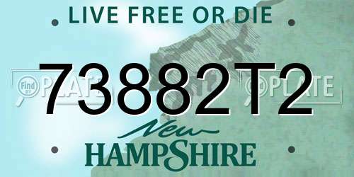 73882T2 New Hampshire License Plate