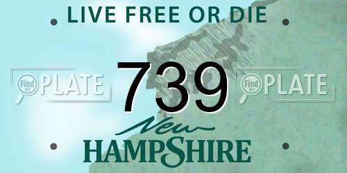 739 New Hampshire License Plate
