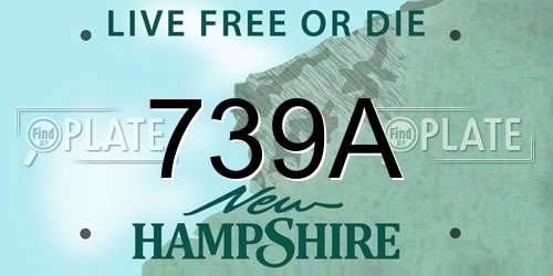 739A New Hampshire License Plate