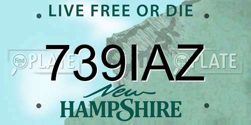 739IAZ New Hampshire License Plate